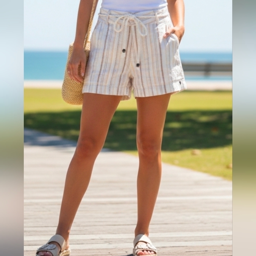 Roxy Sailing Dream Shorts RED ORANGE WHITE MEDIUM